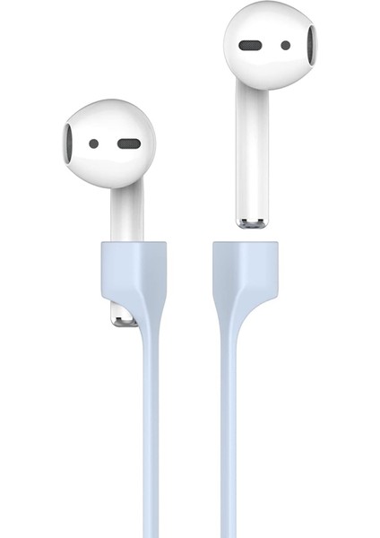 Uyumlu Kulaklık Askısı – Boyun Askısı – 1-2-3 Pro Uyumlu – Silikon Kordon – 74CM – Spor & Günlük Kullanım – Düşmeye Karşı Koruma Açık Mavi