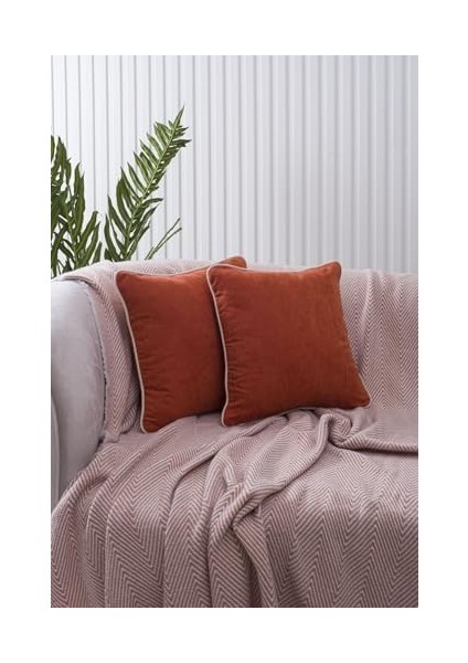 Turuncu Panorama Krem Biyeli Kırlent Kılıfı 3 Farklı Biye Seçeneğiyle, 30 x 50 modelleri