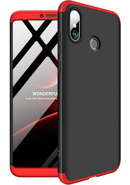 5 Pro Için Kılıf Dip 360 Protective Siyah Kırmızı [ 5 Pro ile Uyumlu Kılıf - Kırmızı]