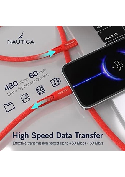 C20 Type-C To Usb-A 22.5W Hızlı Şarj ve Kablosu 2.1m Kırmızı modelleri