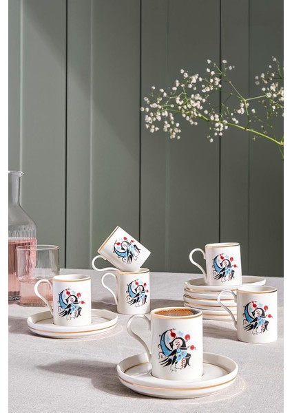 Desire 12 Parça 6 Kişilik Kahve Takımı 12741