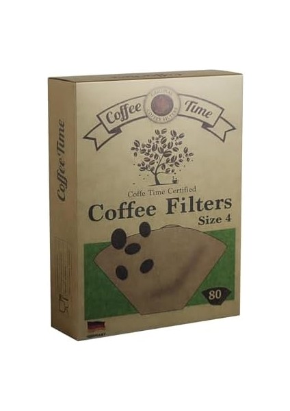 Adet Coffee Time Filtre Kahve Kağıdı 1/4 4 Numara 80&apos;li Paket + Klipsli Çay Kahve Ölçü Kaşığı - Paslanmaz Çelik fiyatları