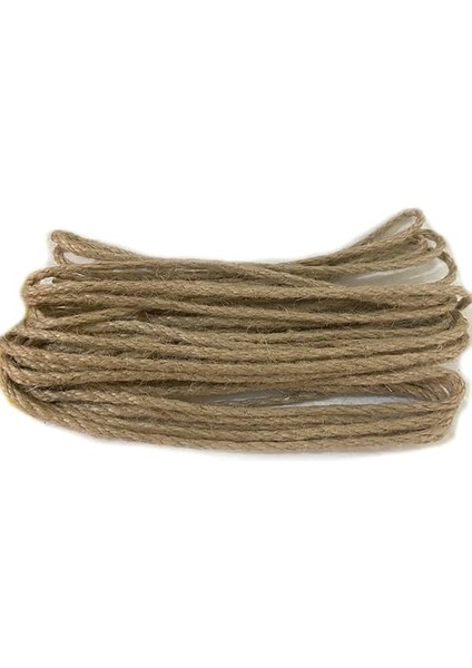 mm 10 Metre Jüt Halat Ip Dekoratif Hasır Ip Kendir Halat