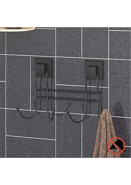 Delme Vida Matkap Yok! Yapıskanlı Dörtlü Askılık Mat Siyah EF252 fiyatları