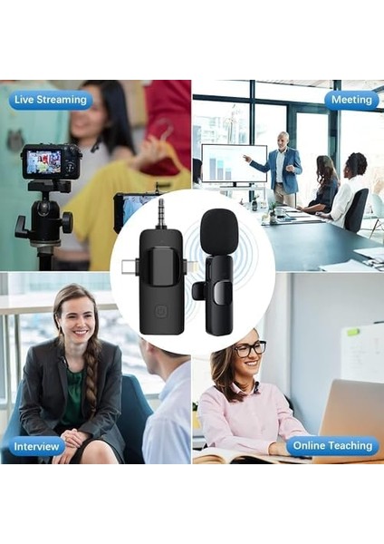 Mikrofonu – Ikili Set,, ve Girişli, Tak-Çalıştır, 20 Metre Menzil, Vlog & Röportaj ve Canlı Yayın Için fiyatları