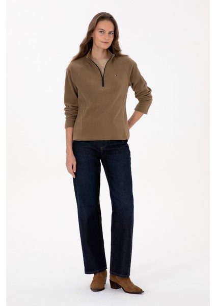 Kadın Haki Sweatshirt 50316714-VR027 fırsatları