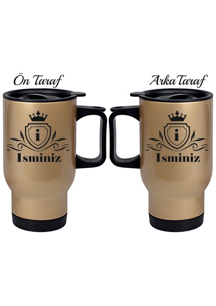 Kişiye Özel Kulplu Çelik Termos Bardak