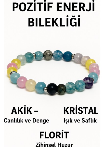 Orijinal Doğal Taş El Yapımı Enerji - Uyum - Denge Sağlayan Bileklik-36