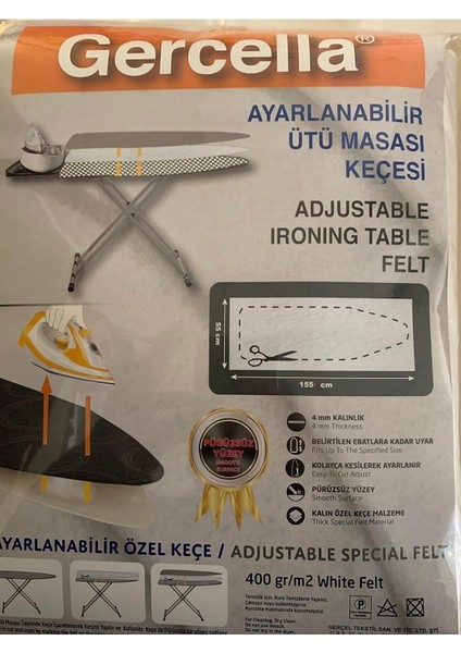 Ayarlanabilir Ütü Masası Kılıfı Örtüsü Bezi Keçesi (Ütü Masası& Aksesuarları, Ev Gereçleri, )