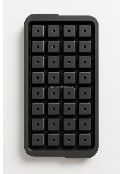 Plastik Buz Kalıbı 32 Bölmeli Kare Küp Şeklinde Buzluk Kalıbı Su Doldurma Kapaklı Sızdırmaz Tasarım Gıda Uyumlu Malzeme