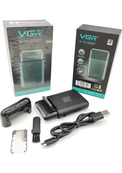 V-390 Sakal-Vücut Sıfır Sakal Yanak Şarjlı Islak ve Kuru Tıraş Makinesi