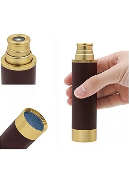 30X40 Panda Büyük Mercekli Pirinç Gövdeli Deri Çantalı Denizcilik Korsan Dürbün - Lisinya modelleri