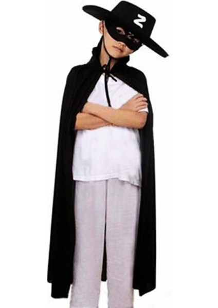 Çocuk Boy Pelerin + Şapka + Maske Kostüm Seti