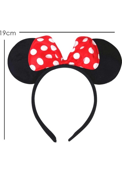 Kırmızı Fiyonklu Minnie Mouse Taç Fare Tacı Kafa Bandı indirimleri
