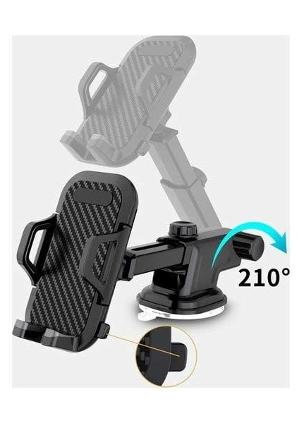 Htt-12 Otomatik Klipsli Araba Telefon Tutacağı, Siyah fiyatları
