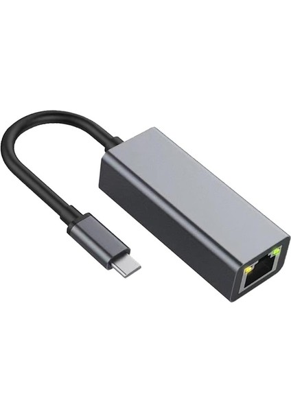 MT76 Mac Windows Uyumlu Type-C To 1000MBPS Ethernet Çevirici Adaptör Metal Kasa