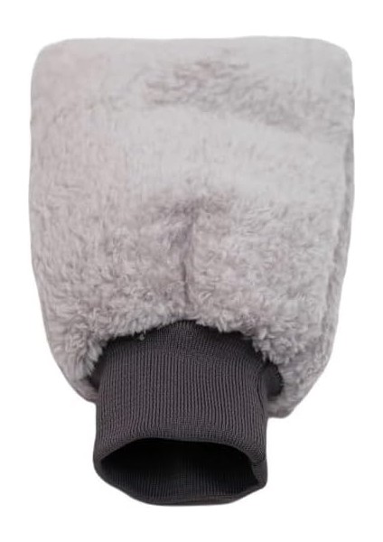 Way Oto Yıkama Eldiveni Astarlı Araç Temizleme Mikrofiber Araba Cila Eldiveni Gri