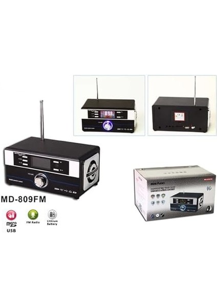 MD-809FM Siyah LCD Ekran Müzik Kutusu fiyatları