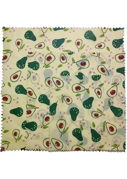 Gıda Sargısı - Avakado Desenli-Organik– Yeniden Kullanılabilir - Çevre Dostu - Sıfır Atık - Ekmek ve Sandviç Sargısı - Sürdürülebilir- Yeniden Kullanılabilir, 3&apos;lü Set (S,m,l) fiyatları