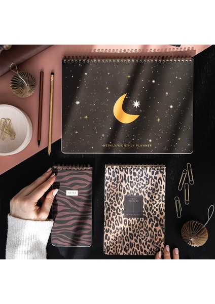 A4 Haftalık ve Günlük 3’lü Masaüstü Süresiz Planlayıcı Set –