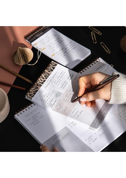 A4 Haftalık ve Günlük 3’lü Masaüstü Süresiz Planlayıcı Set – fiyatları