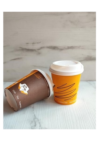 8 Oz Kapaklı Karton 100 Adet + 100 Adet Kapak modelleri