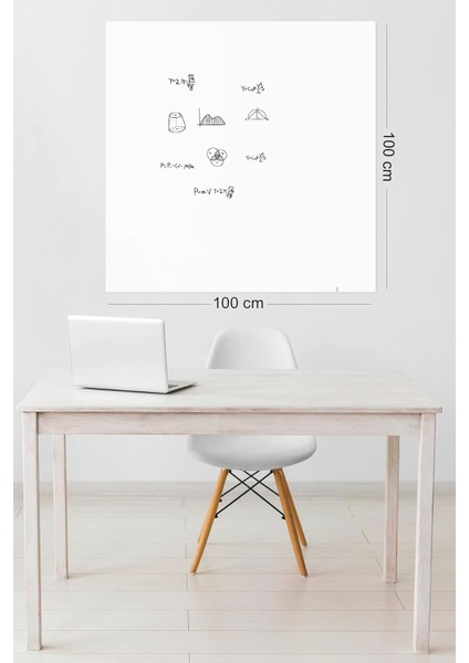 Tanıtım Beyaz, 2 Adet Yapışkansız Tutunan, Statik, Inovatif, Pratik Yazı Tahtası, Elektrostatik Kağıt (Centimeters, 100 cm x 100 Cm)