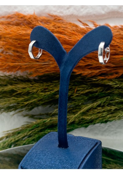 925 Ayar Gümüş Spor Halka Modeli Zarif Kadın Küpe