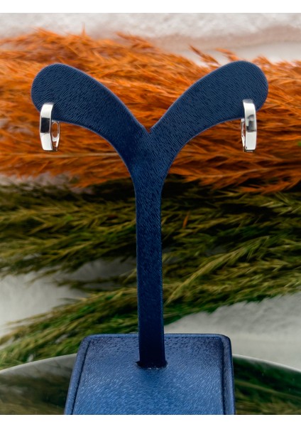 925 Ayar Gümüş Spor Halka Modeli Zarif Kadın Küpe fiyatları