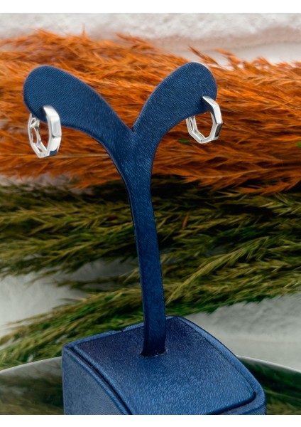 925 Ayar Gümüş Spor Halka Modeli Zarif Kadın Küpe modelleri