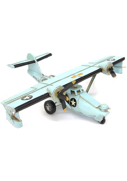 Dekoratif Metal Uçak Biblo Hediyelik