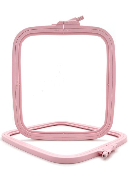 Pembe Orta (No:3) Plastik Kare Nakış Kasnağı, Çapraz Dikiş Çemberleri, Zımba Iğne Halkası, Kendin Yap El Işi Dikiş, Abs Plastik Nakış Çemberleri