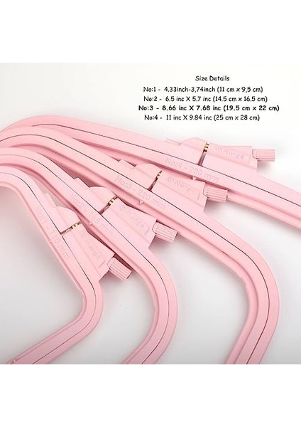 Pembe Orta (No:3) Plastik Kare Nakış Kasnağı, Çapraz Dikiş Çemberleri, Zımba Iğne Halkası, Kendin Yap El Işi Dikiş, Abs Plastik Nakış Çemberleri modelleri