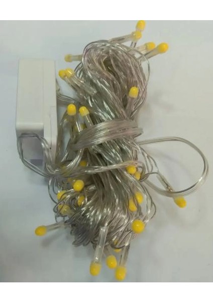 10M 100 LED Damla Uçlu LED Işık Beyaz Işık Şeffaf Kablo