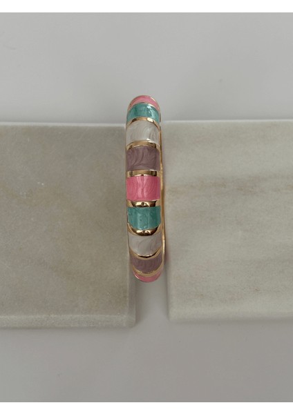 Rengarenk Şekilli Altın Detaylı Gold Kelepçe fiyatları