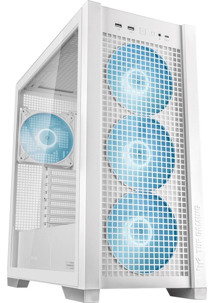 Tuf Gamıng GT302 Tg Argb Maksimum Soğutma Sök Tak Üst ve Yan Paneller Gizlenmiş Anakart Bağlantı Desteği 4 Adet 140 x 28 mm Fan E Atx (12"X10.9"), Atx, Micro-Atx, Mini-Itx - Beyaz Kasa