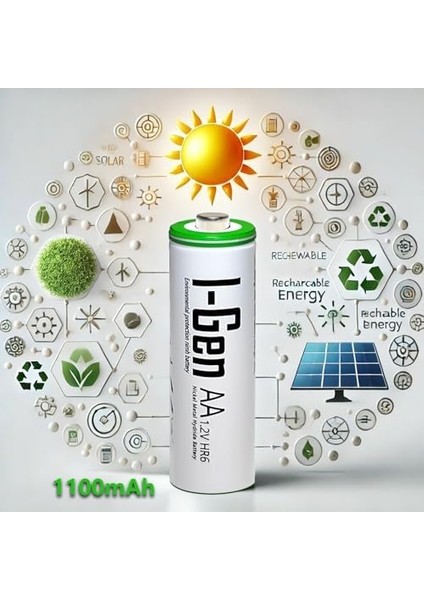 B154 2 Adet Aa 1100 Mah Şarjlı Pil 1.2V Ni-Mh Solar Aydınlatma Uyumlu modelleri