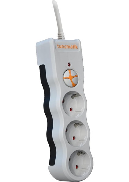 TSK19009 Powersurge 3-Surge Protectıon PLUG-1050 Joule-Wıth Beyaz