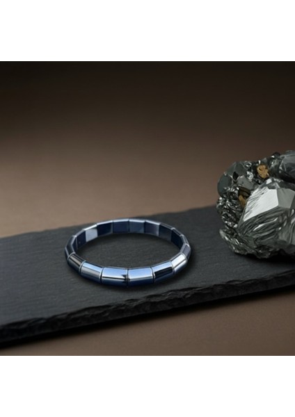 Hematit/ Düz Kesim/taşlı Erkek Bilekliği | Topraklanma ve Odaklanma Desteği – Şık ve Esnek Tasarım modelleri