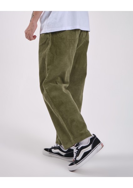 Fitilli Kadife Loose Fit Beli Lastikli Pantolon modelleri