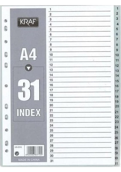 1-31 Rakam Pp Ayraç