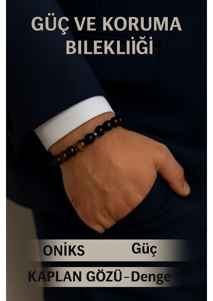 Orijinal Doğal Taş El Yapımı Enerji - Uyum - Denge Sağlayan Bileklik-22