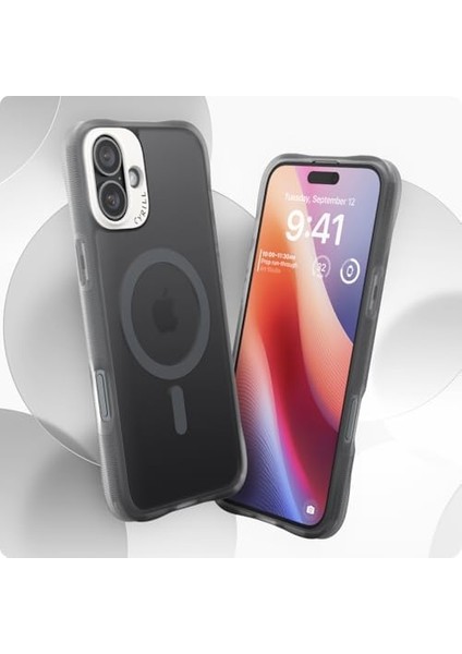 Ciel By 16 Plus ile Uyumlu Magsafe Kılıf Ultrasheer Mag Sararma Karşıtı Hava Kanalı Teknolojisi Askeri Sınıf Koruma Space Gray Mat Kapak - ACS08250 modelleri