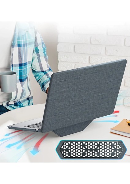 Yzlal Newface Macbook Air 13.6 Macbook Kumaş Kapak - Gri modelleri