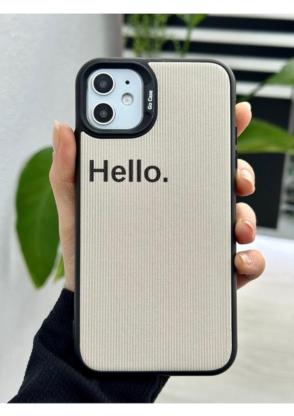 Aksesuar 11 ile Uyumlu Kaplama Hello Tasarımlı Yumuşak Silikon Kamera Korumalı Kılıf