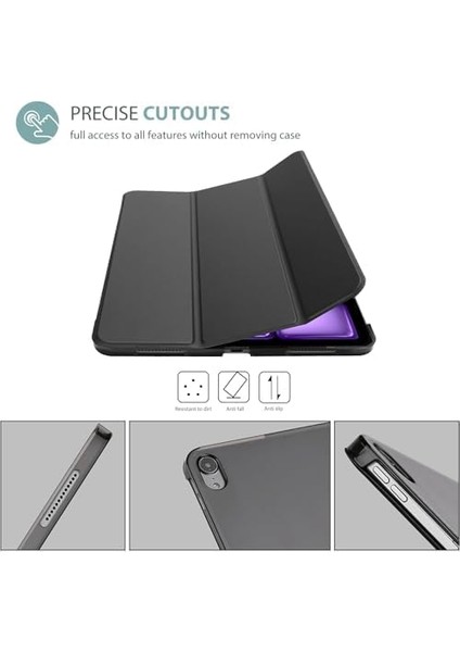 iPad Air 5. Nesil / 4. Nesil Uyumlu 10,9 Inç Kılıf - Uyku Modlu ve Darbeye Dayanıklı Kaplama (Siyah, iPad Air 5. Nesil / 4. Nesil 10,9 Inç) fiyatları