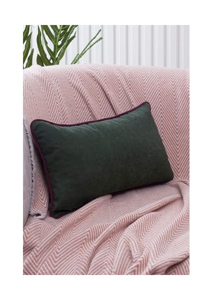 Renk Seçenekli Mürdüm Biyeli Yeşil Kırlent Kılıfı Dekoratif Düz Sade Panoroma Panbiy Yeşil Mürdüm 45X45 modelleri