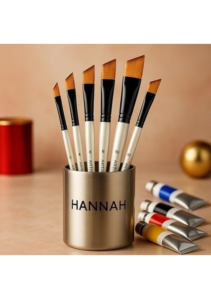 Resim Fırça Seti Yan Kesik Uçlu Akrilik Yağlıboya Beyaz 6 Parça Fırça Seti fiyatları