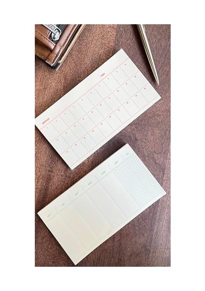 Tanıtım 4&apos;lü Masaüstü Tarihsiz Planlayıcı Set (Hedefler, Haftalık Planlayıcı, Noktalı ve Çizgili ) modelleri