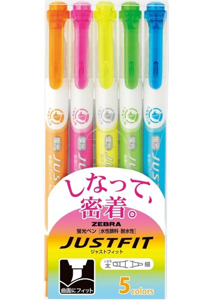 Highlighter Fit 5, WKT17-5C, 5&apos;li, 5 Renk